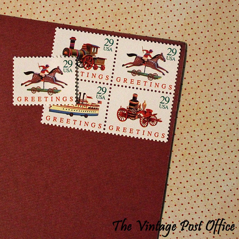 Ten 29c Antique Christmas Toys .. Unused US Postage Stamps .. | Etsy