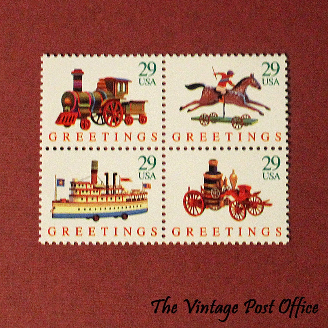 Ten 29c Antique Christmas Toys .. Unused US Postage Stamps .. | Etsy