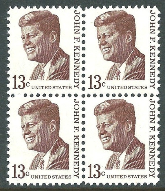 1967年 ジョン・F・ケネディ 13セント切手10枚 .. ヴィンテージ未使用