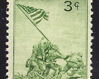 Vintage Unused US Postage Stamp 3c IWO JIMA Marines stamp 1945.. Pack of 10