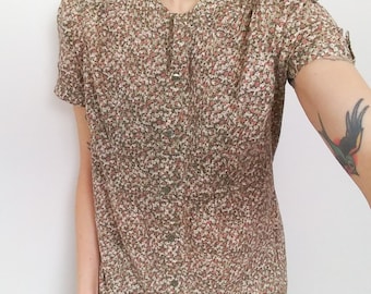 Floral St. John's Bay Top Womens Medium
