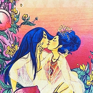 Heavenly Peach Banquet / Asian American LGBTQIA art image 7