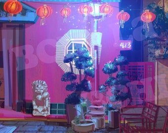 Chinatown Glow Print + Postcard