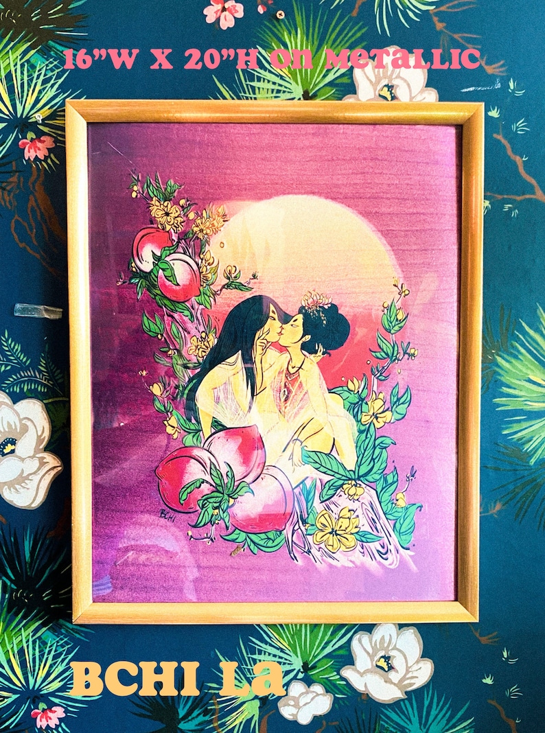 Heavenly Peach Banquet / Asian American LGBTQIA art image 6