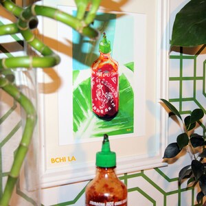 Sriracha Bottle Print Postcard image 3