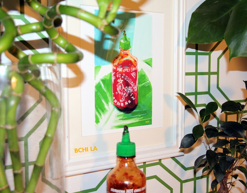 Sriracha Bottle Print Postcard image 3