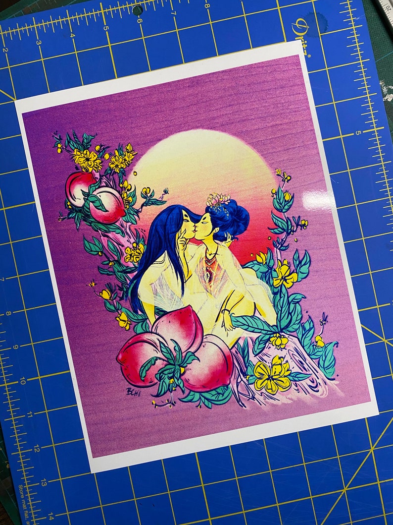Heavenly Peach Banquet / Asian American LGBTQIA art image 3
