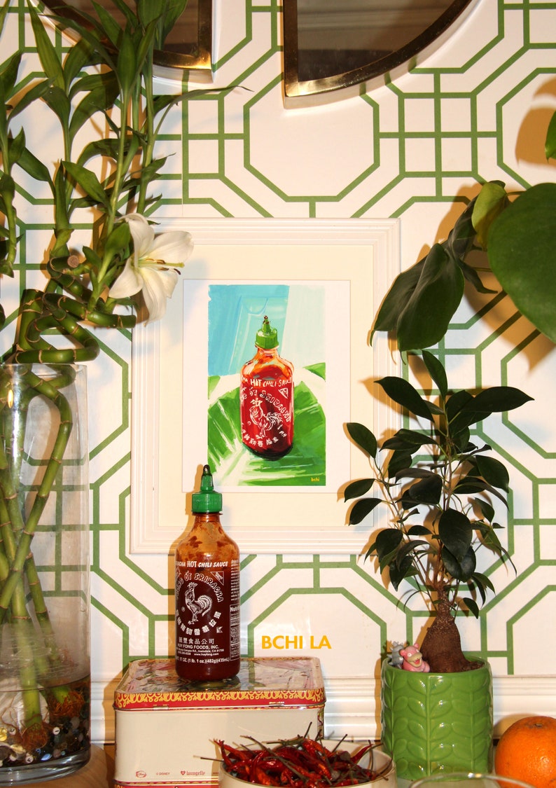 Sriracha Bottle Print Postcard image 5