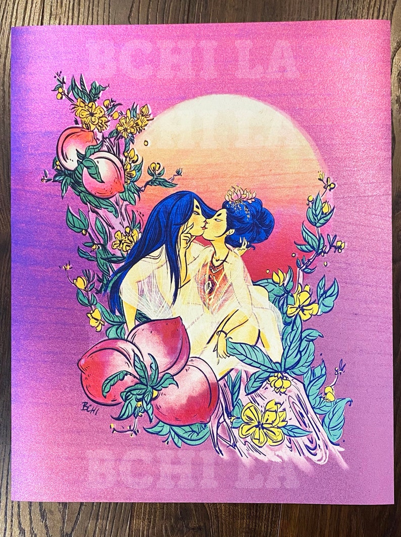 Heavenly Peach Banquet / Asian American LGBTQIA art image 7