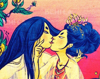 Heavenly Peach Banquet / Asian American LGBTQIA+ art