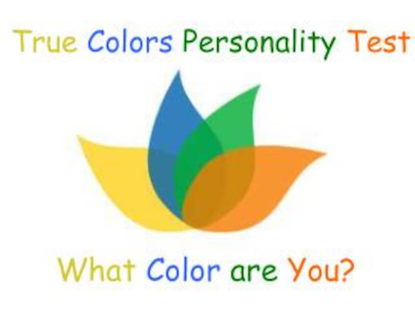 True Colors Personality Test PDF | Printable Self-scoring Assessment ...