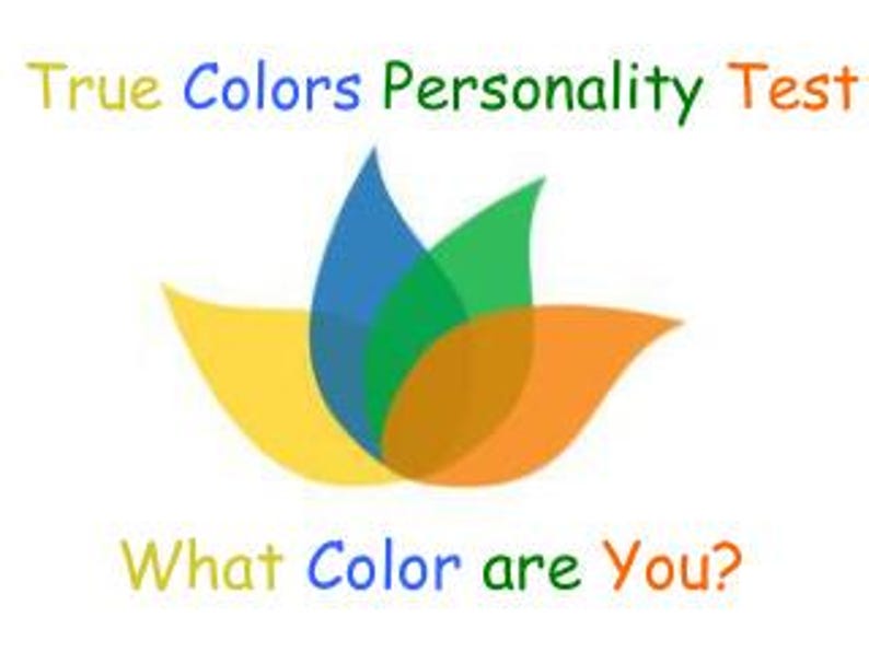True Colors Personality Test PDF | Printable Self-scoring Assessment ...