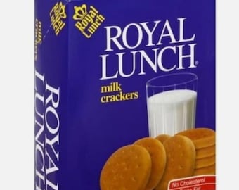4 boxes of ROYAL LUNCH Milk Crackers cookies (purple blue box)