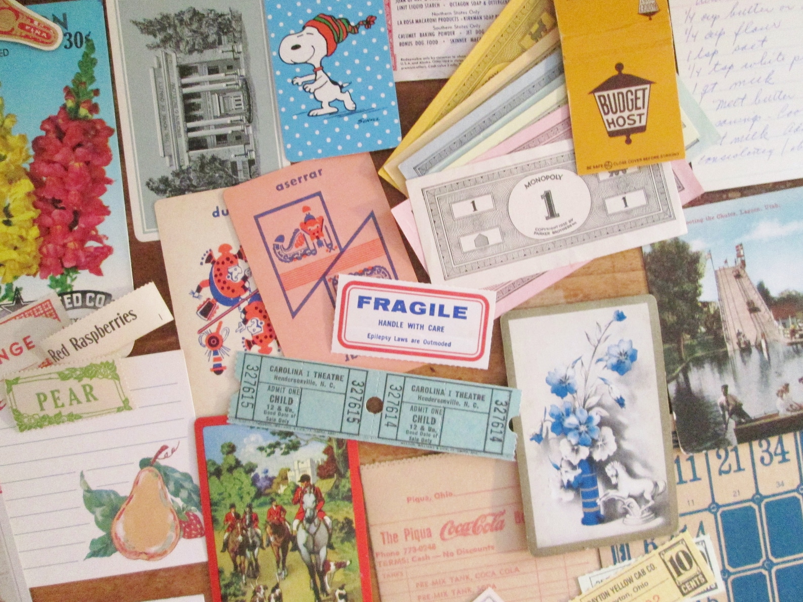 Vintage Paper Ephemera Pack 50 Piece Grab Bag of Small Vintage Etsy