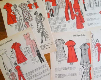 1970's Workbasket Magazine Sewing Pattern Ads 12 Pages Vintage Fashion