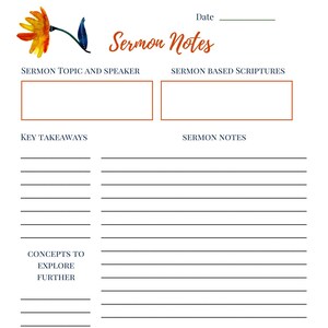 Bloom Where You&#39;re Planted Bible Study Sermon Notes Printable