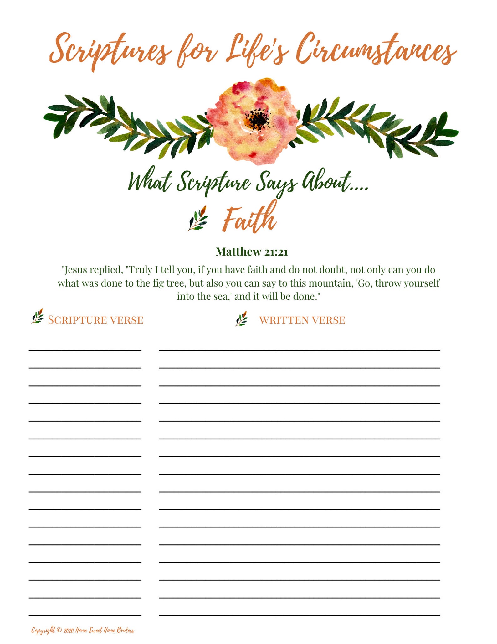 52 Page Bible Study Journal Printable (digital Download) - Etsy