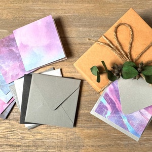 Set di 8 mini carte Pastel Space