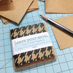 Houndstooth Kraft Mini Cards ensemble de 8