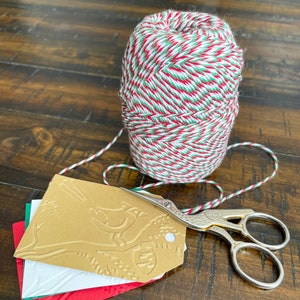 Red White and Green Christmas Baker&#39;s Twine