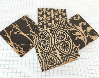 Geometric and Floral Kraft Mini Cards set of 8
