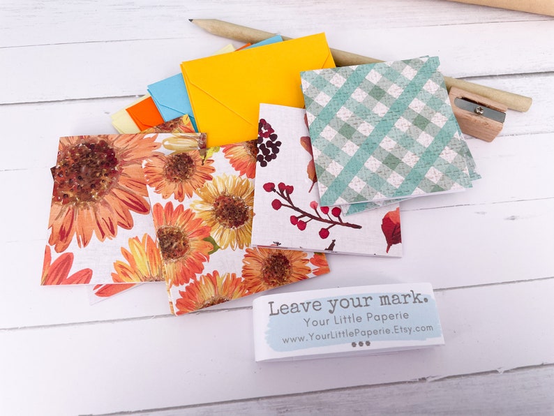 Sunflower Mini Cards Set of 8 - Etsy