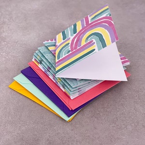 Geometric Floral Mix Mini Cards Set of 8 - Etsy