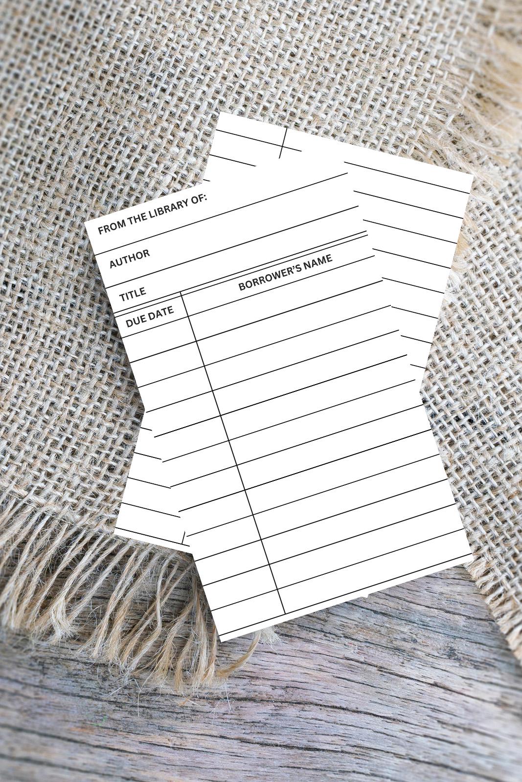 Editable Library Card Insert Editable Library Card Template: Vintage Wedding Seating Chart (digital ...