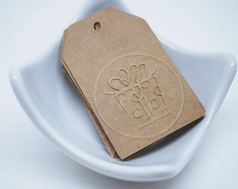 Present Embossed Gift Tags