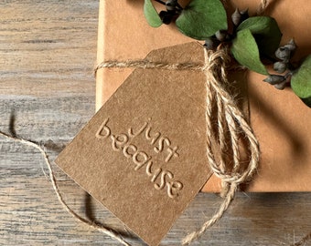 Just vergoldet Geschenkanhänger mit Prägung in Ihrer Farbwahl