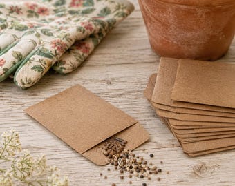 20 Small Grocery Kraft Paper Seed Envelopes