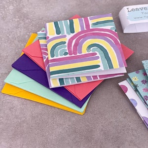 Geometric Floral Mix Mini Cards Set of 8 - Etsy Australia