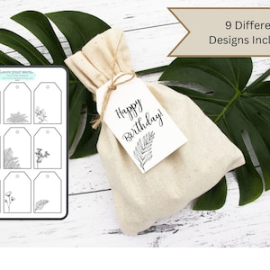 Flora Printable Geschenkanhänger