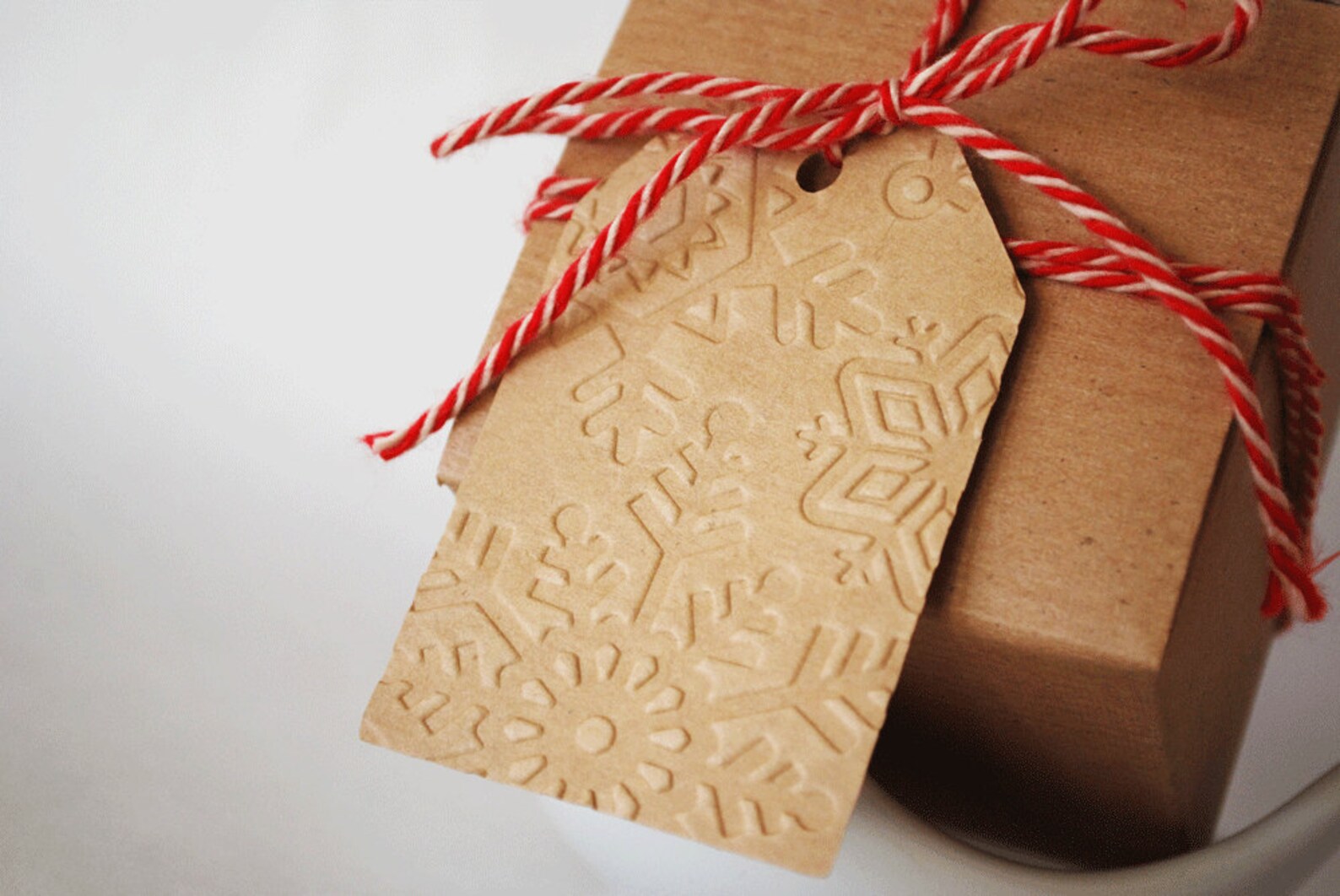 Embossed Holiday Gift Tags Snowflake Winter Bird Dots Etsy
