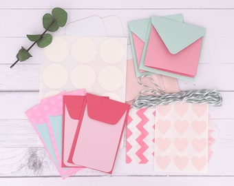 BACK IN STOCK Watermelon Pink and Mint Green Gift Giving Stationary Set