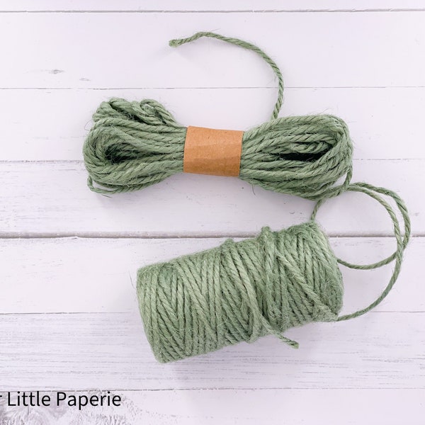 LIMITED Corde de jute brute vert sauge