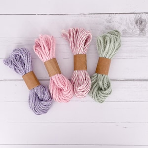 NUOVA corda di iuta grezza nei colori primaverili