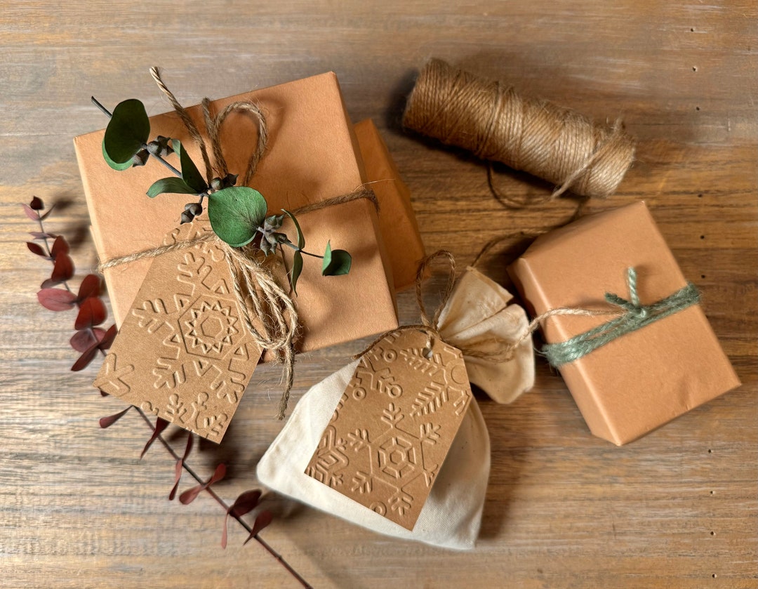 Embossed Holiday Snowflake Gift Tags in Your Choice of Color - Etsy
