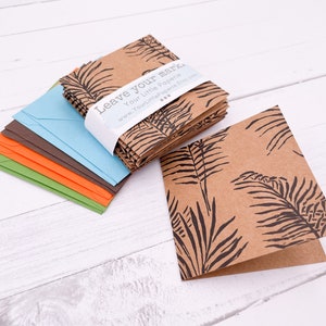 Palm Fern Mini Cartes ensemble de 8