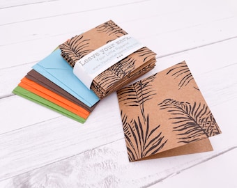Palm Fern Mini Cards set of 8