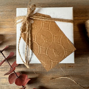 Embossed Holiday Gift Tags - 25 Paper Tags Christmas Tree