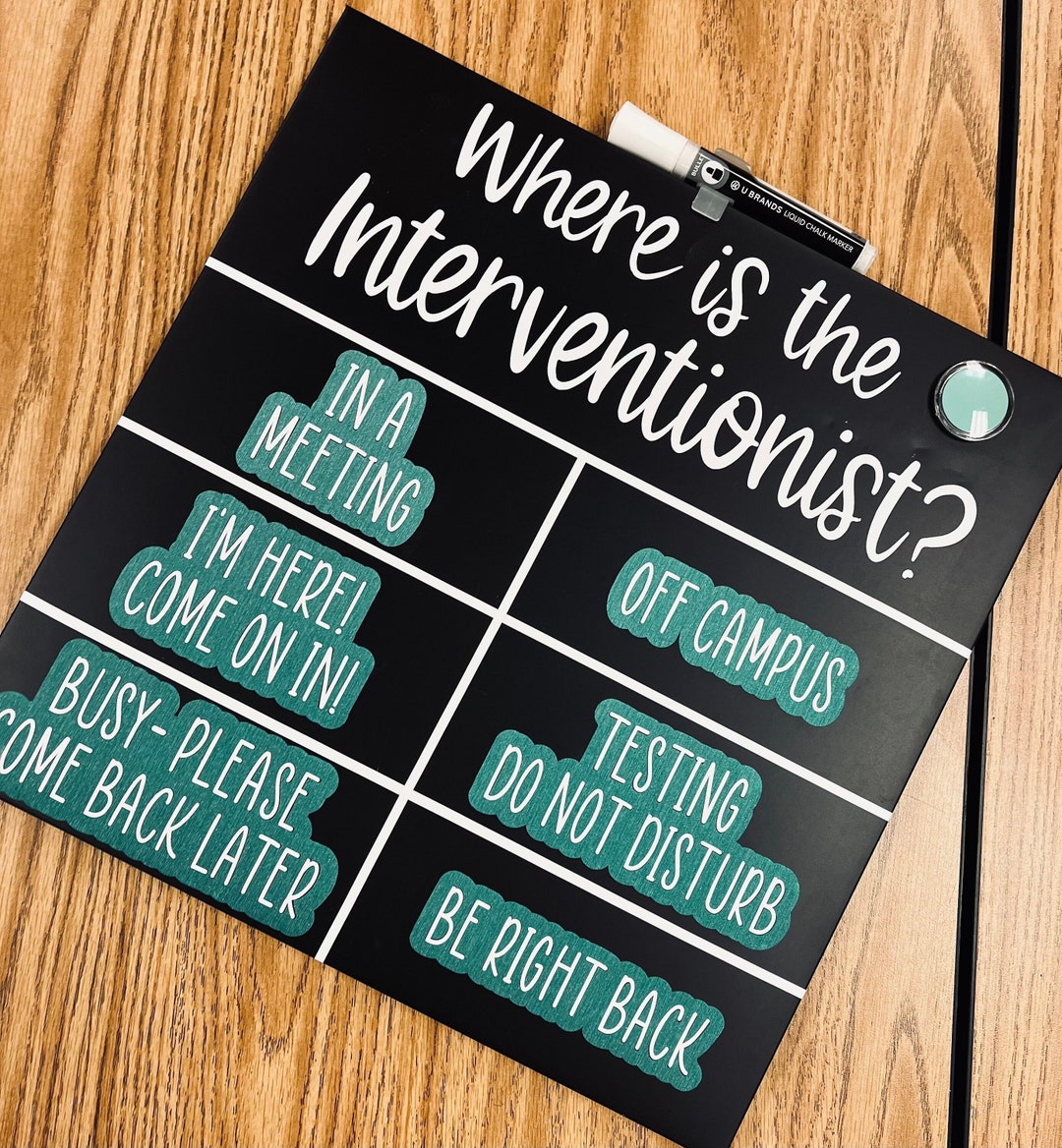 Chalkboard Door Sign 14x14 where is The Etsy