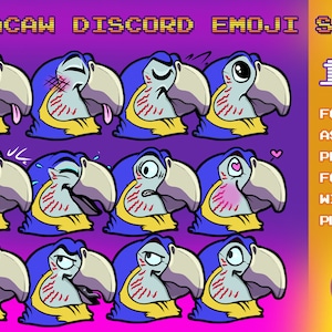 Blue Macaw Discord Emoji Set