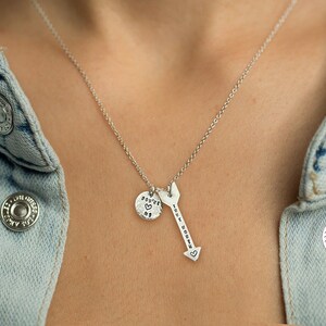 My True North Necklace, handmade, hand-stamped, arrow