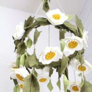 WOOL FELT FLOWER WREATH MOBILE main image 1