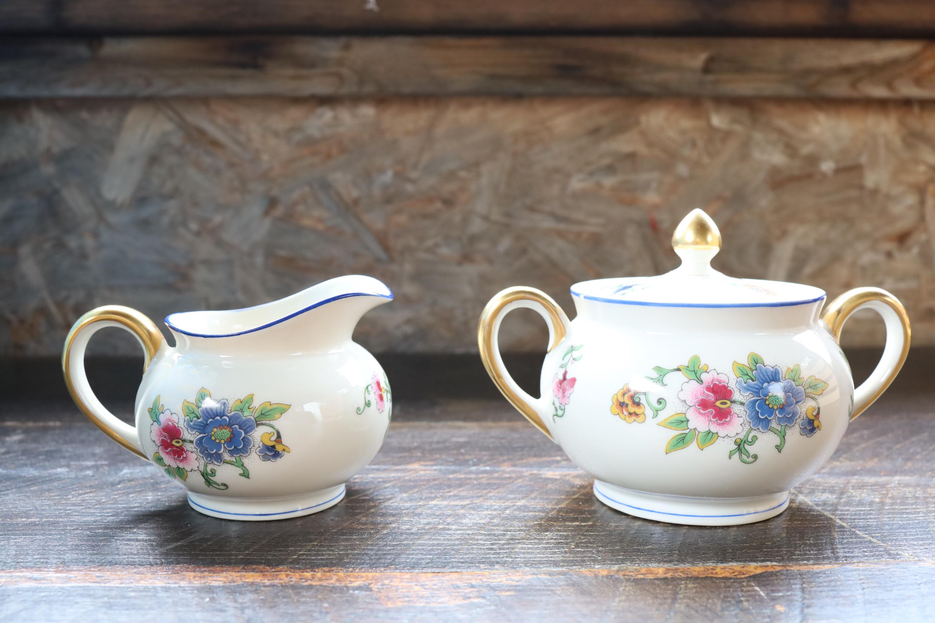 CH.FIELD HAVILAND 3点SET Vintage 3 Piece Set of CH Field Haviland Limoges Floral Porcelain