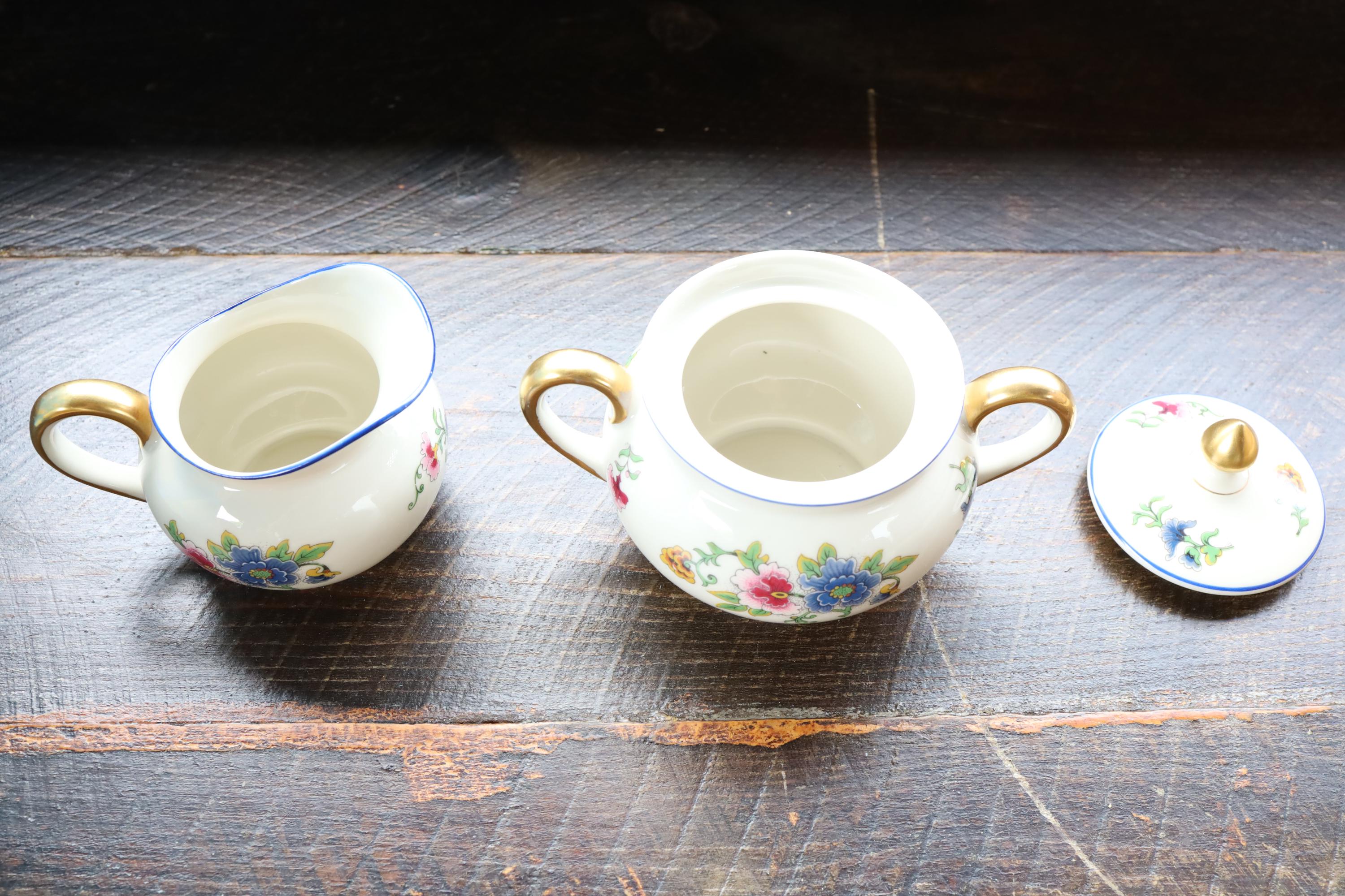 CH.FIELD HAVILAND 3点SET Vintage 3 Piece Set of CH Field Haviland Limoges Floral Porcelain