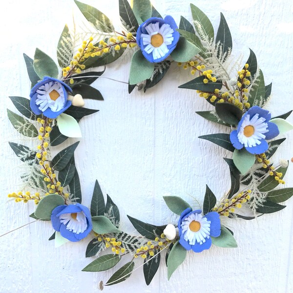 Wool Felt Wreath Etsy