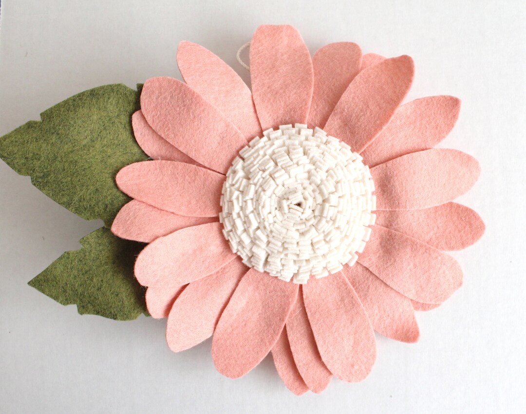 Large Wall Flowers Wool Felt Flower Floral Bloom Nursery Wall Decor