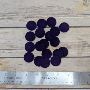 Dark Purple Acrylic Felt Sheets or Circles, High Quality, Made in USA, Solid Felt, 5 9x12 Sheets or 30 Pack of 1 inch Circles, Quick Ship image 3
